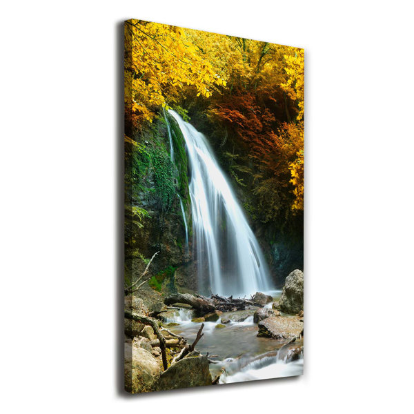 Alpen Home Wasserfall Im Wald Kunstdrucke Auf Leinwand Wayfair De